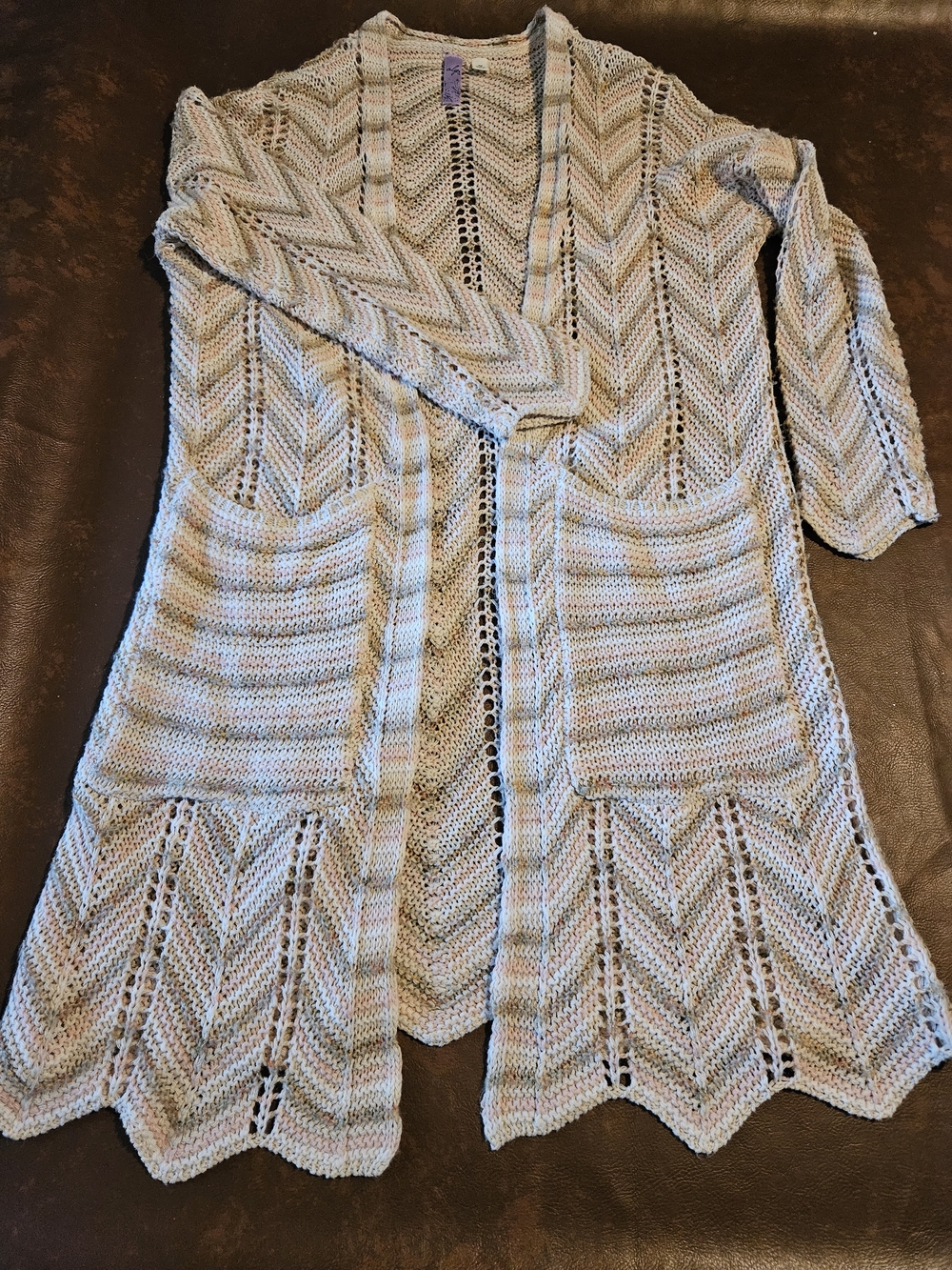 Open Knit Cardigan Alya  Long